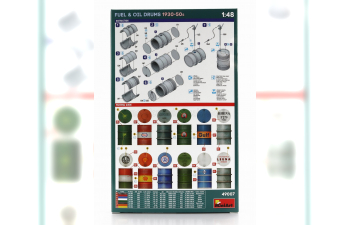 Сборная модель Наборы для диорам ACCESSORIES Fuel And Oil Drums 1930-50s