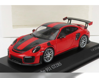 PORSCHE 911 991-2 Gt2 Rs Weissach Package 2018 - Silver Rims, Red Black