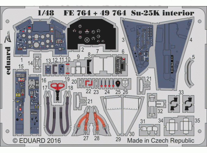 Фототравление для Su-25K interior