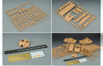 Сборная модель Российский основной боевой танк Т-80У с рабочими траками