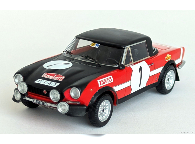 FIAT 124 Spider №1 (night version) Alpenfahrt H.Lindberg/H.Eisendle (1972), red/black