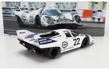 PORSCHE 917k 4.9l Team Martini Racing №22 Winner 24h Le Mans (1971) Helmut Marko - Gijs Van Lennep, White Blue