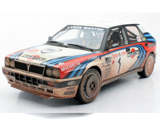 LANCIA Delta Hf Integrale 16v Martini Dirty Version №1 3rd Rally Montecarlo (1990) M.Biasion - T.siviero, White Red Blue