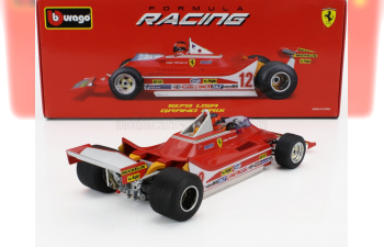 FERRARI F1 312t4 №12 Winner Watkins Glen Gp Usa (with Pilot Figure And Rain Wheels) (1979) Gilles Villeneuve, Red