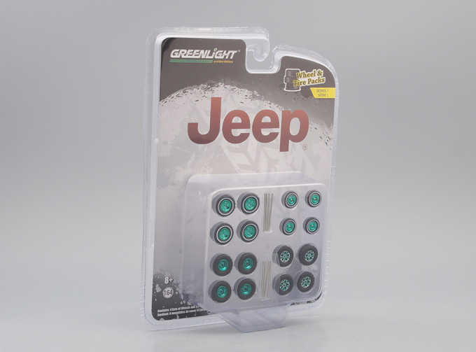 набор "Wheel & Tire Packs" 4 комплекта колес для JEEP (Greenlight!)