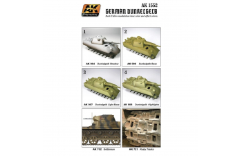 Набор акриловых красок GERMAN DUNKELGELB SET / немецкий тёмно-желтый (6 красок)