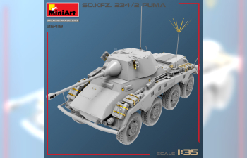 Сборная модель Sd.kfz. 234/2 Puma Tank Military 1945