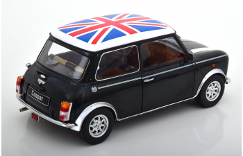 MINI Cooper LHD, dark green-metallic white Union Jack