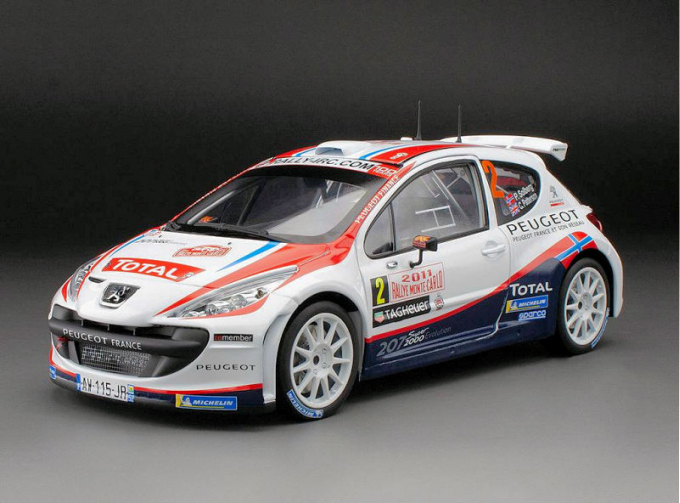 PEUGEOT 207 S2000 №2 P.Solberg Rally Automobile Monte Carlo (2011), white/red/black