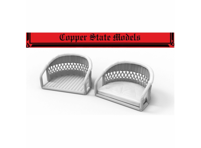 Плетеное сиденье с подушкой и кожаной обивкой