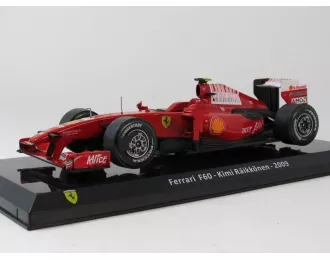 FERRARI F1 F60 №4 Season (2009) Kimi Raikkonen - Con Vetrina - With Showcase, Red