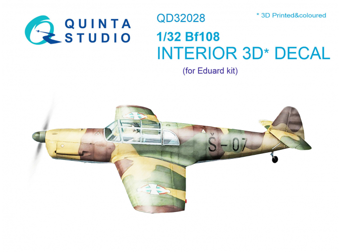 3D Декаль интерьера кабины Bf 108 (для модели Eduard)