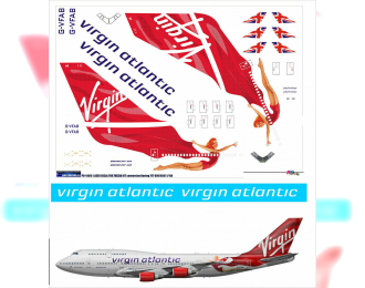 Декаль на Boing747-400 Virgin Atlantic (конверсия Zvezda)