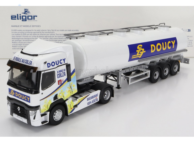 RENAULT T480 Tanker Truck Doucy Transports (2021), White Blue