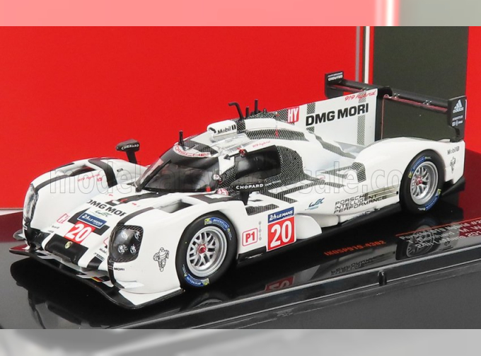 PORSCHE 919 2.0l Turbo V4 Hybrid Team Porsche №20 24h Le Mans (2014) T.Bernhard - B.Hartley - M.Webber, White Light Grey