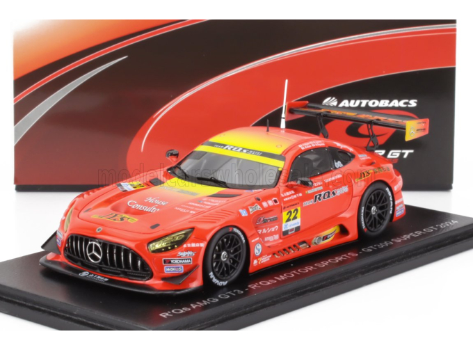 MERCEDES-BENZ Gt3 Amg Evo Team Iwata Racing №22 Gt300 Class Super Gt (2024) Isashi Wada - Masaki Kano, Red Yellow