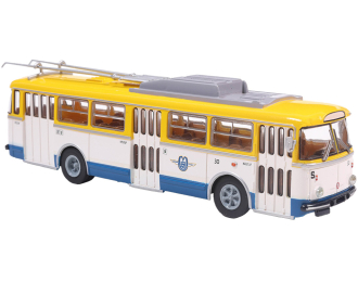 SKODA 9 TR Ostrava (1962), yellow / white / blue