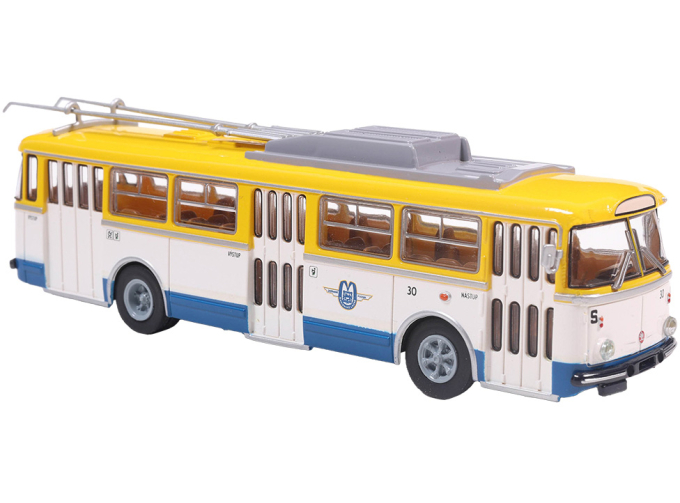 SKODA 9 TR Ostrava (1962), yellow / white / blue
