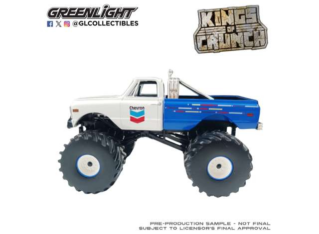 CHEVROLET K-10 Monster Truck, Chevron 150th Anniversary *Kings of Crunch Series 6* (1972), blue/white