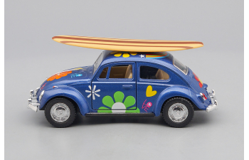 VOLKSWAGEN Classical Beetle Peace and Love Surfboard (1967), blue