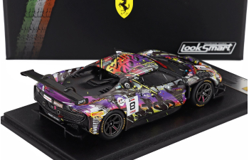 FERRARI 296 Gt3 3.0l Twin Turbo V6 Team Kessel Racing №8 24h Spa (2025) Nicolo Rosi – Nicolo Schiro – David Fumanelli – Daniele Di Amato, Black - Various