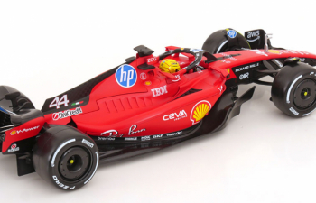 FERRARI F1 Sf-23 Team Scuderia Ferrari Hp №44 Fiorano (2025) Lewis Hamilton - With Pilot, Red Black