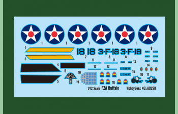 Сборная модель Самолет US F2A Buffalo