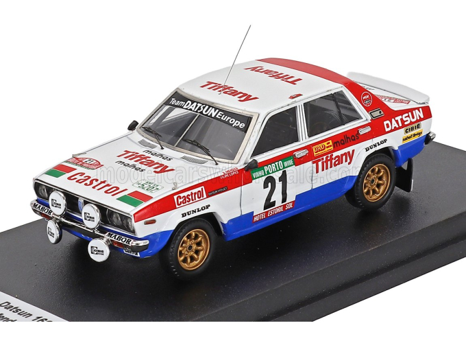 DATSUN 160J (night version) №21 Rally Portugal (1981) Santinho Mendes - Filipe Lopes, Light Blue Red