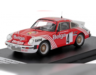 PORSCHE 911 Carrera Rs Coupe (night Version) №4 Winner Rally Condroz (1980) Jean Louis Dumont- Robert Rorife, Red White