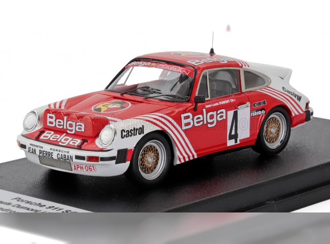 PORSCHE 911 Carrera Rs Coupe (night Version) №4 Winner Rally Condroz (1980) Jean Louis Dumont- Robert Rorife, Red White