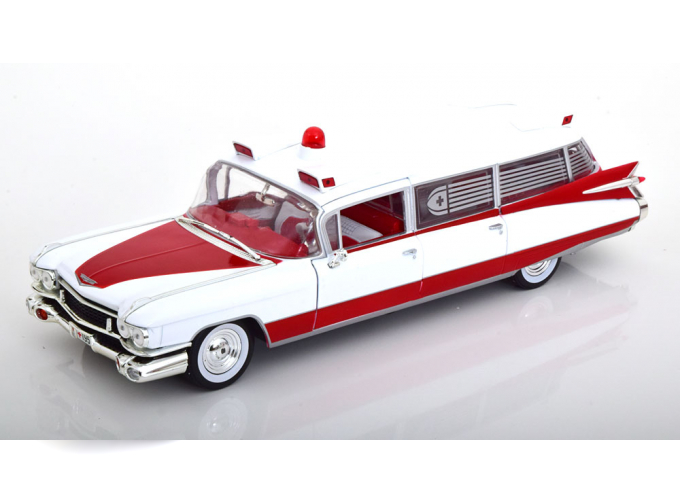 CADILLAC Eldorado Ambulance (1959), white red