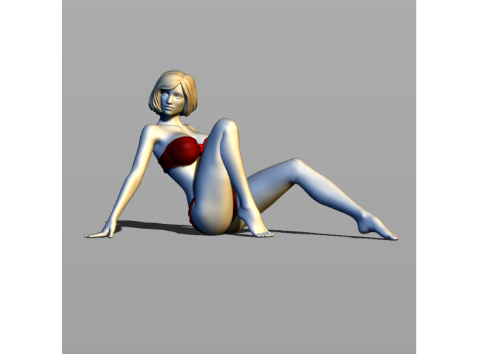 Фигура На яхте 2, окрашенная