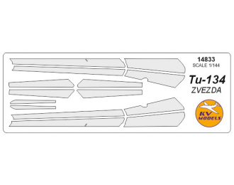Набор масок окрасочных на противообледенительные поверхности самолета Туплев Т-у-134