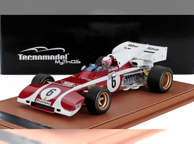 FERRARI F1 312b2 №6 South African Gp (with Pilot Figure) (1971) Clay Regazzoni, Red White