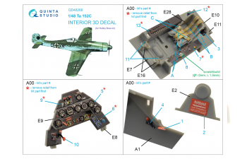 3D Декаль интерьера кабины Ta 152C (HobbyBoss)