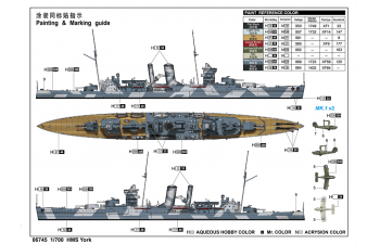 Сборная модель Крейсер HMS York