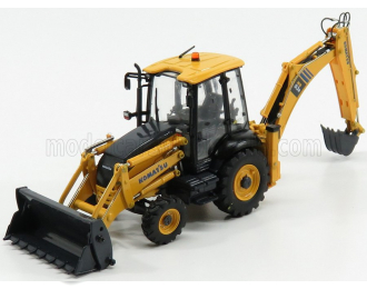 KOMATSU Wb93r-8 Ruspa Escavatore Gommata Tractor - Scraper - Excavator, Yellow