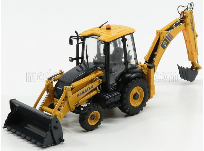 KOMATSU Wb93r-8 Ruspa Escavatore Gommata Tractor - Scraper - Excavator, Yellow