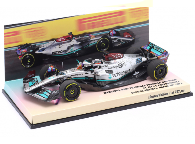 MERCEDES GP F1 W13e Team Mercedes-amg Petronas F1 №63 5th Miami Gp (2022) George Russel, Silver Green