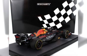 RED BULL F1 Rb19 Team Oracle Red Bull Racing №11 Qatar Gp (2023) Sergio Perez - Con Vetrina - With Showcase, Matt Blue