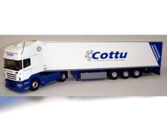 SCANIA Serie R Topline Semi Frigo Chereau Cottu Transports, white