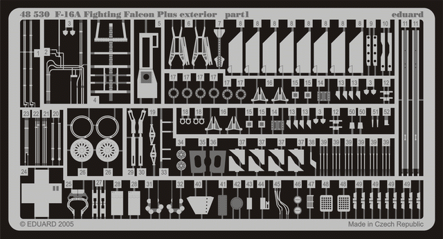 Фототравление F-16A Plus exterior