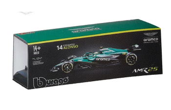 ASTON MARTIN F1 AMR 25 Team Aramco Cognizant №18 season (2025) Lance Stroll - with pilot and showcase