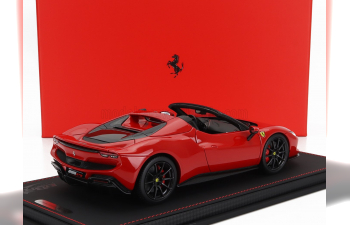 FERRARI 296 Gts Spider (2022) - Con Vetrina - With Showcase, Rosso Corsa 322 - Red