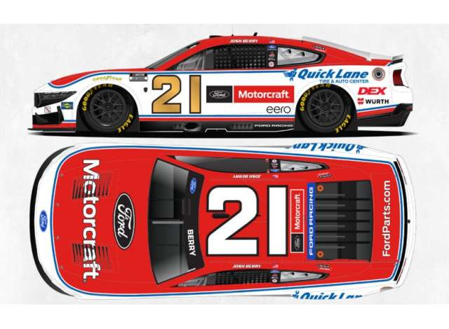 Ford Mustang #21 Josh Berry *Motorcraft*, red/white 2026