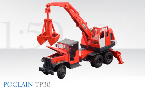 Poclain TP 30 Mobilbagger mit Greiferschaufel, 1:50