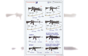 Сборная модель Современный набор боевого оружия американского солдата / Modern US Soldier Combat Weapon Set 