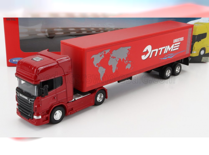 SCANIA R730 V8 Truck On Time Logistic Transports (2011), Red