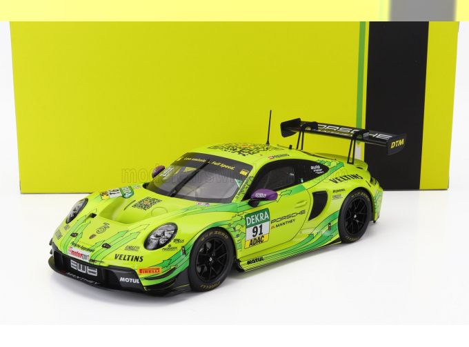 PORSCHE 911 992 Gt3 R Team Manthey Racing №91 Winner Dtm Season (2023) Thomas Preining, Yellow Green