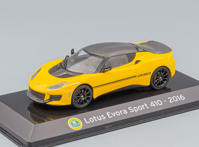 LOTUS Evora Sport 410 (2016) - Con Vetrina - With Showcase, Yellow Black